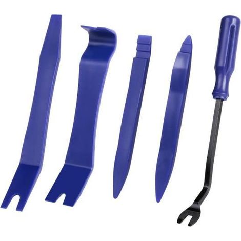 Outil Demontage Garniture Voiture 5 Pièces, Outil Demontage Garniture Voiture, Kit Demontage Plastique Voiture pour Voiture (Bleu) (1/3)