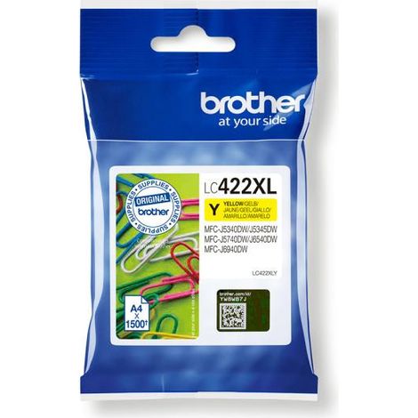 Cartouche LC422XLY - BROTHER - Jaune - 1500p - Pour Business Smart MFC-J5340DW, MFC-J5345DW, MFC-J5740DW, MFC-J6540DW et (1/5)