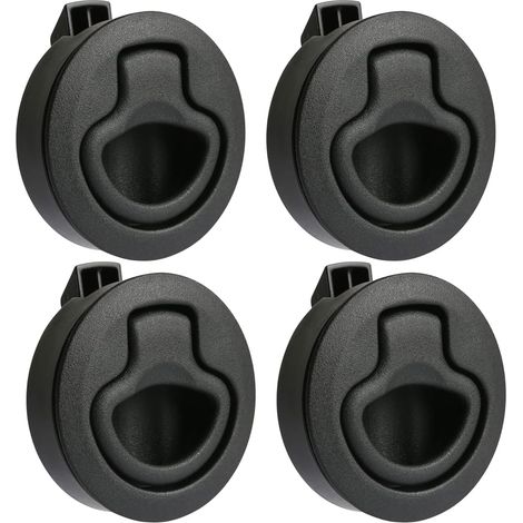 Lot de 4 verrous de meuble - Serrure à poignée d'entrée - Pour casier, armoire, élévateur - Serrure de trappe pour camping-car, caravane, camping, marine, bateau (1/5)
