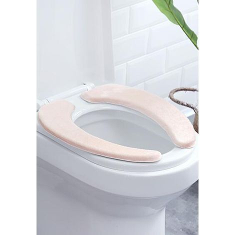 Waschbares, wiederverwendbares, weiches, rutschfestes Plüsch-Toilettensitzkissen