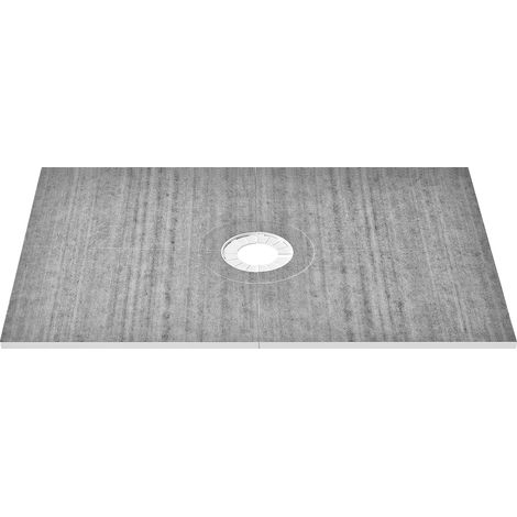 Kit de Receveur de Douche, 1219x1828mm avec Bonde Centrale 160mm, Installation Légère en EPS, 2 Étanchéités Incluses, Pente Intégrée pour Salle de Bains (1/5)