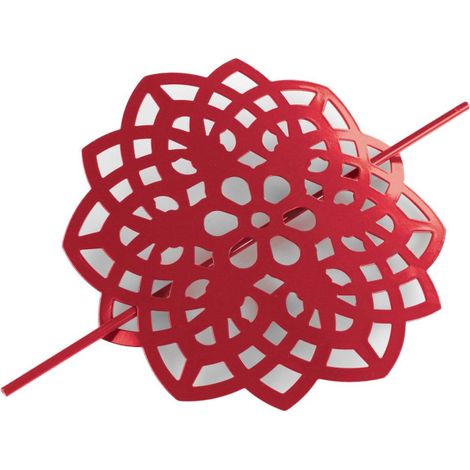 Embrasse de Rideau Broche "Rosae" 17cm Rouge