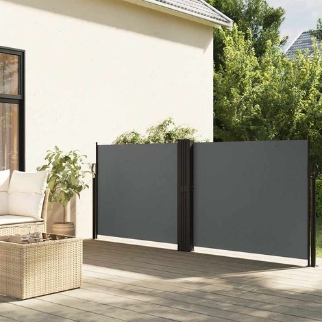 Auvent latéral rétractable-Store banne rétractable anthracite 100x1000 cm 991215 (1/5)