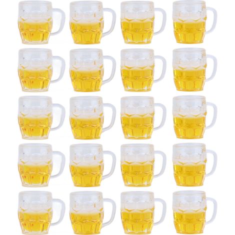 20 Miniatur-Biergläser zum Selbermachen von Dekorationen und für kreative Modellbauprojekte (1/5)