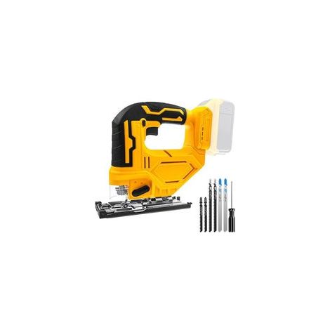 Scie sauteuse sans fil compatible avec batterie Dewalt 20 V Max, outil de coupe de scie sauteuse 400 W 2700 tr/min, coupes biseautées à 45° avec lames de scie sauteuse pour coupe droite/courbe/cercle (1/5)