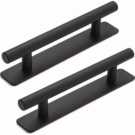 15 cm Poignée de porte autocollante à tube droit, 2 Pièces Poignée de Meuble en Alliage Aluminium poignée sans perforation pour porte de grange coulissante, fenêtres, armoires