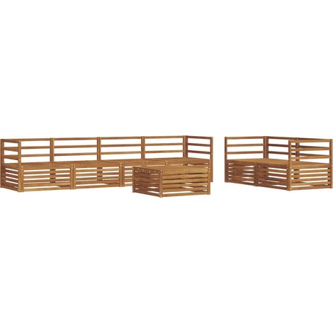 Outdoor Sofa Set 7 pcs Natural Solid Acacia Wood vidaXL (1/5)