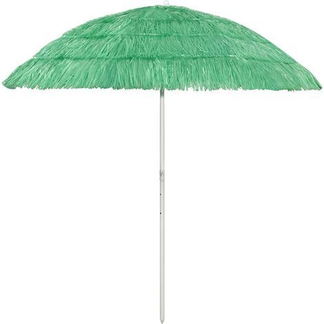 Parasol de plage Hawaii vert 240 cm (1/5)