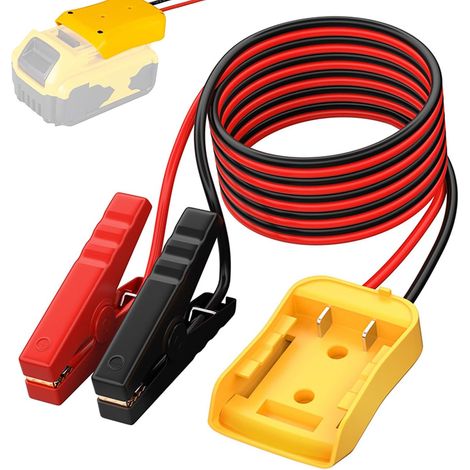 Adaptateur de démarrage de Voiture pour Batterie DeWalt 20 V, 12 AWG 1,8 m, câble de démarrage Automobile Portable pour démarrage de Voiture (sans Batterie) (1/5)
