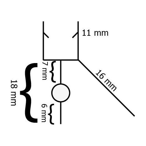 Dichtung für Duschtüren mit Schlauch und langer Abtropfleiste (Nr. 5, 100 cm) Black