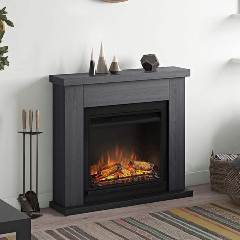 CHIMENEA ELECTRICA TAGU FRODE GRIS CENIZA (1/6)