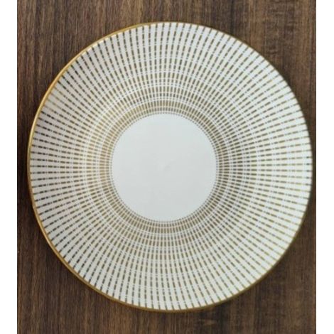 Piatto da dessert lunis rotondo, diametro 19,5 cm, dorato - Atmosphera créateur d'intérieur