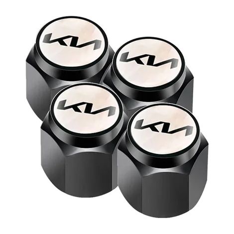 (A-Noir) Bouchons de valve de roue de voiture avec clé, compatibles avec RIO Seltos Optima Soul Sportage Sorento K3 K5 K7 KX3 Ceed Stonic. Accessoires inclus. (1/5)