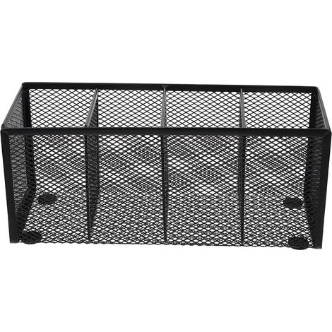 Boîte de Rangement en Fer Noir Organisateur de Bureau Compact et Multifonction pour Bureau Compartiments Multiples pour Maison et Salle de Bains (1/5)