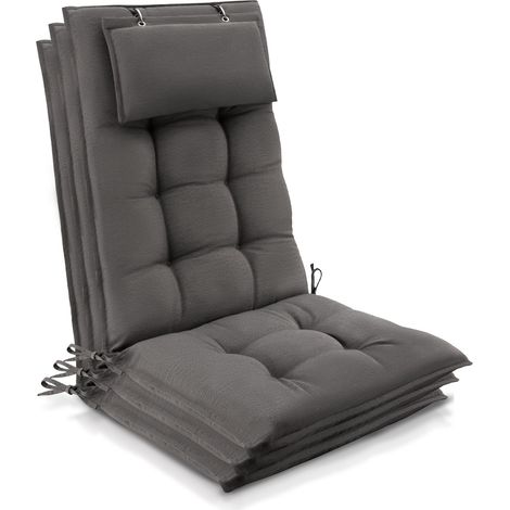 3er Set Sun-HL Hochlehner Auflage 120x50x8cm Taupe