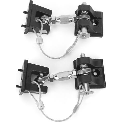 2 pièces loquet capot verrou attache crochet en métal noir pour Jeep Wrangler JK & Unlimited 2007-2017 (1/5)