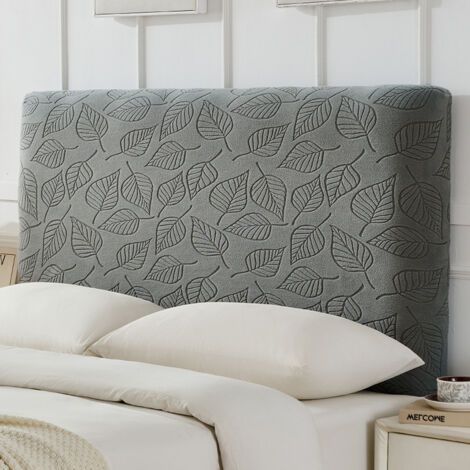 Copritestiera elasticizzato, moderno, rimovibile e lavabile, protettivo per testiera (grigio scuro, 140-170 cm) (1/4)