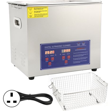 Nettoyeur Ultrasonique Acier Inoxydable 10L avec Minuteur et Chauffe, Équipement Industriel PS-40AUK 220V, Entretien Professionnel (1/5)