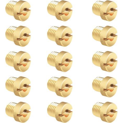 Kit de 15 piezas de surtidores principales para carburador M660 - 130 boquillas principales, diámetro de 12 y 17,5 mm para boquillas de carburador Dell'Orto PHBN-PHVA (1/5)