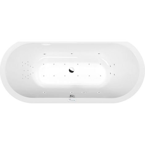 VIVA O Baignoire balnéo, 175x80x47cm, Highline Hydro-Air, chrome (1/4)