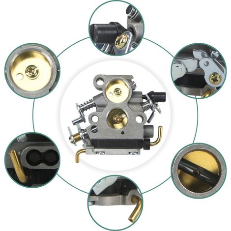 Le carburateur est compatible avec les tronçonneuses Husqvarna 235 235E 240 240E Zama C1T-W33C, spécialement conçu pour les tronçonneuses Husqvarna, améliorant l'efficacité de coupe. (1/3)