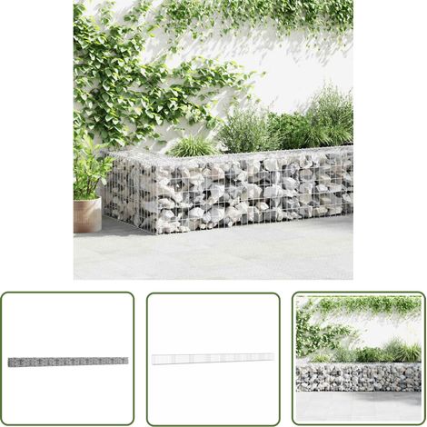 The Living Store Mur à gabion avec couvercles Acier galvanisé 900x50x50 cm - Mur En Gabion - Cloture Gabion - Clôture Décorative - Panneau De Clôture - Isolation Phonique (1/5)