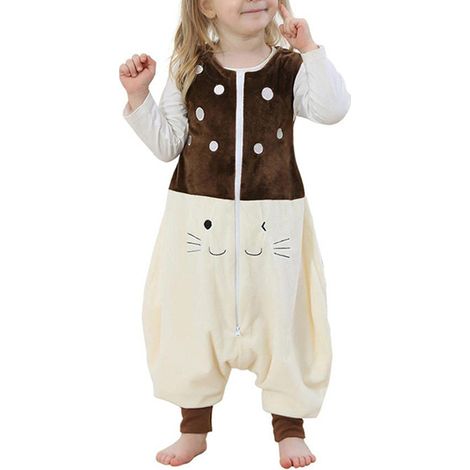 1 gigoteuse bébé avec pieds, pyjama sans manches en flanelle, 4 saisons, 1 à 5 ans, unisexe (1/5)