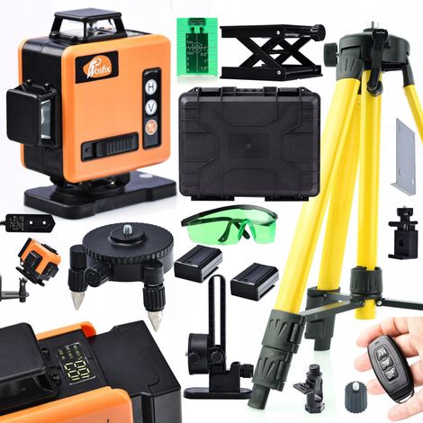 Rosfix ROT16L-L – Kreuzlinienlaser 16 Linien  360° 3D Level, IP54, 532nm grün, ±3°  Selbstnivellierend, Neigungsfunktion  Baumessen Werkzeuge