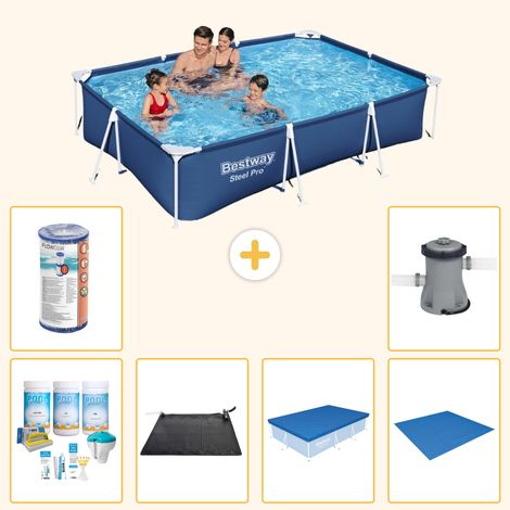 Bestway Bestway Steel Pro Rectangulaire - 300x201x66 cm - 7-pièces  S21546