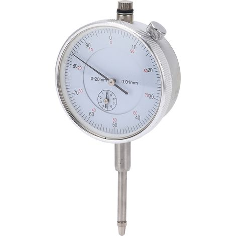 Indicateur de test à cadran mécanique, micromètre à aiguille de haute précision pour la mesure de 0 à 20 mm.