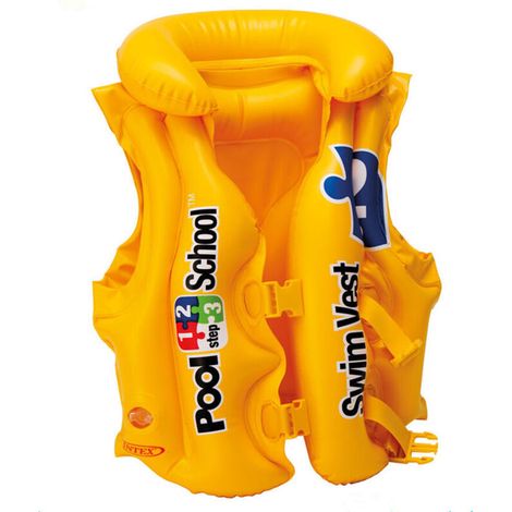 Bouée gonflable avec support sous les bras, bouée de sauvetage épaisse pour tout-petits, maillot de bain jaune dinosaure licorne dessin animé, 5047cm (3-6 ans).