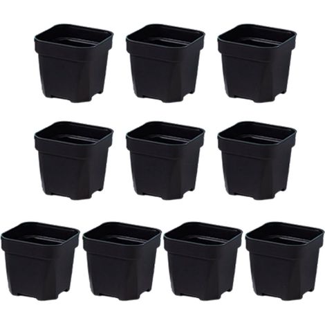 Lot de 10 petits pots de fleurs simples - Fournitures de jardinage à la maison - Excellents amateurs de plantes et débutants - Fournitures de jardinage à domicile (1/5)