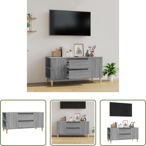vidaXL Skandinavisches Design - TV-Schrank Grau Sonoma 102x44,5x50 cm Holzwerkstoff (1/5)
