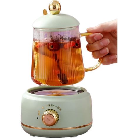 BelleRise - Bouilloire électrique de 600 ml, chauffe uniformément, idéale pour infuser le thé, à utiliser au bureau et dans la cuisine.