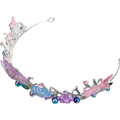 Mermaid Tiara in Zinc Alloy and Plastic, Elegant Seashell (1/5)