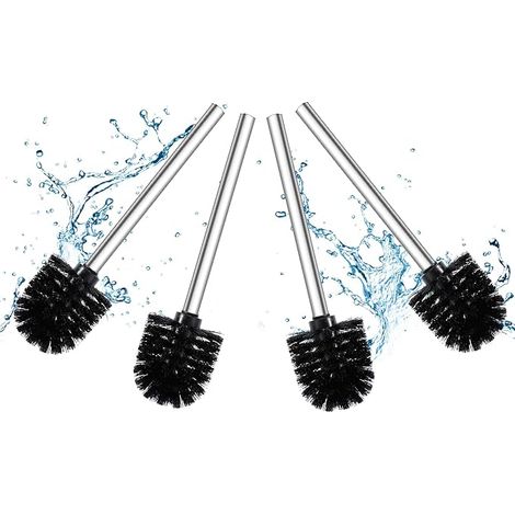 Toilet Brush Ø 6.5 cm, Toilet Brushes with Stainless Steel Handle, Toilet Brush for Bathroom, Practical Toilet Brush for Deep Cleaning (1/2)