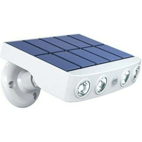Wasserdichte, drehbare Solar-Außenleuchte mit Bewegungssensor – Hochwertiges Solarpanel, schnelles Aufladen – 4 COB-LEDs mit kaltweißem Licht, 500 Lumen – Automatische Aktivierung, IP65-zertifiziert,  (1/4)