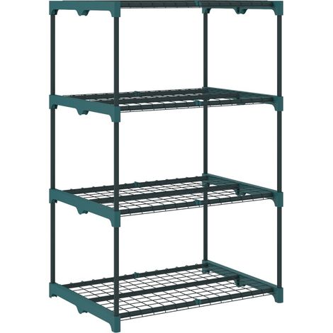 Estantería para plantas de 4 niveles de acero verde oscuro 105 cm (1/5)