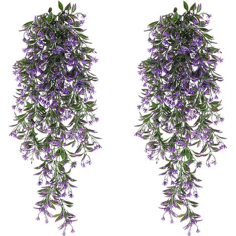 2 Stück künstliche Hängepflanze, 78 cm, künstliche Hängepflanze, künstliche Hängepflanze, künstliche Zimmerpflanzen, hängende künstliche Hängepflanzen für Garten, Küche, Büro