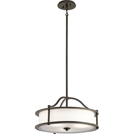 Lampadario Contemporaneo Emory Acciaio Bronzo Antico 3 Luci E27 (1/5)