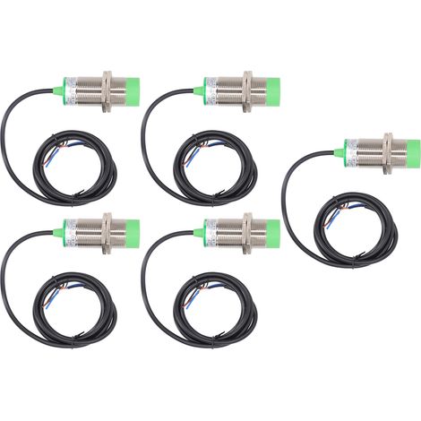 Lot de 5 détecteurs inductifs PNP NO 15mm portée IP65 interrupteur de proximité 6‑36VDC (1/5)