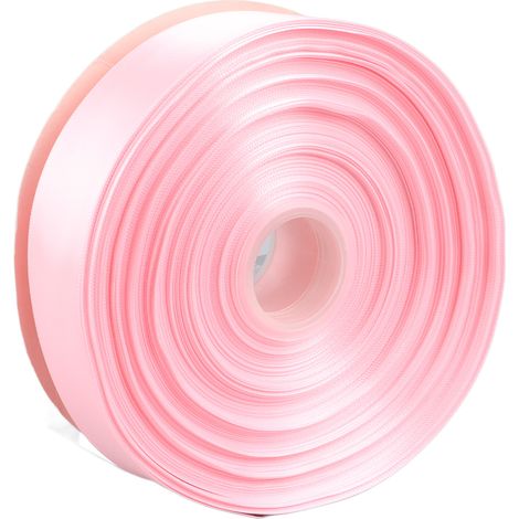 Rubans magnifiquement emballés dans une boîte cadeau ruban en polyester haute densité de 4 cm, rose 154, idéal pour l'emballage de bonbons et de gâteaux de mariage. (1/5)