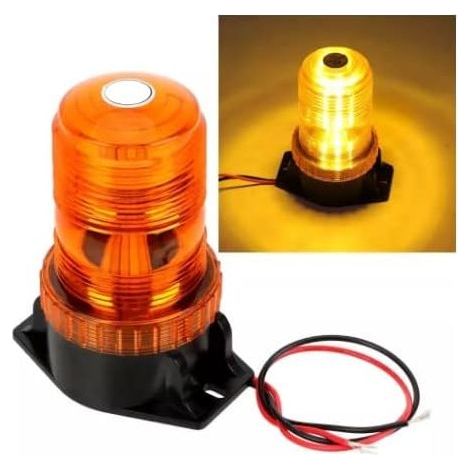 1 Gyrophare 30 LED Stroboscopique Orange 6W 12-30V pour Camion Tracteur VTT (1/5)
