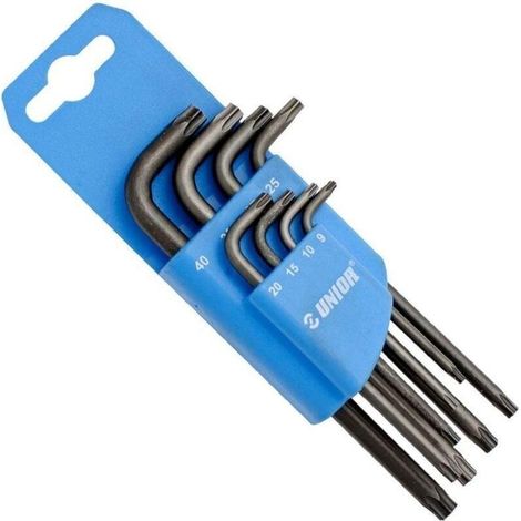 Unior Torx-Schlüsselset schwarz 9 Teile langlebiger Stahl