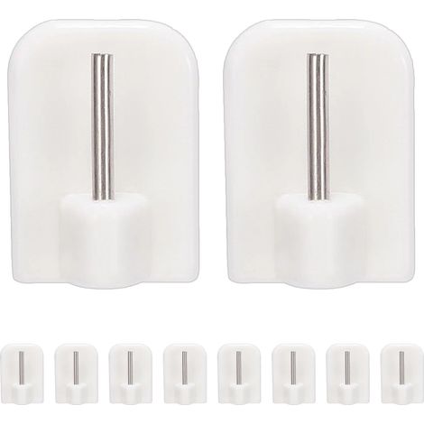 White Wall Hooks Small White Hanger for Home Compact Design