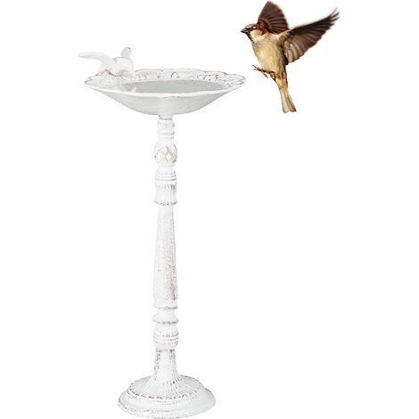 Vogelfutterhaus, Gusseisen, Blumenmuster, Vintage-Sockel, 40 cm, Garten, Terrasse (1/5)