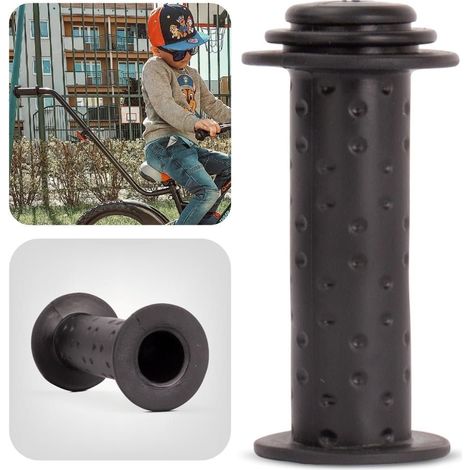 Puño de manillar de bicicleta Puño de bicicleta para empujador negro (1/4)