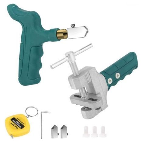 9 Pièces Coupe verre Manuels Outils de Coupe Coupe Carrelage, Ensemble de Coupe Verre Diamant Coupe Carrelage Manuel Kit Outils pour Outils de Coupe pour Miroirs, Fenêtres et Palettes (1/5)