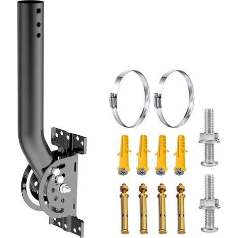 Poteau d'antenne renforcé - Tige J-Tube en mât plein (3,5 cm x 30 cm), idéale pour les installations sur les murs, les gouttières ou les toits. Compatible avec les points d'accès externes et les (1/5)
