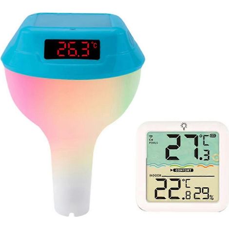 Solar-Poolthermometer mit LED-Anzeige, intelligent, wasserdicht, für Whirlpools und Pools im Außenbereich (1/5)